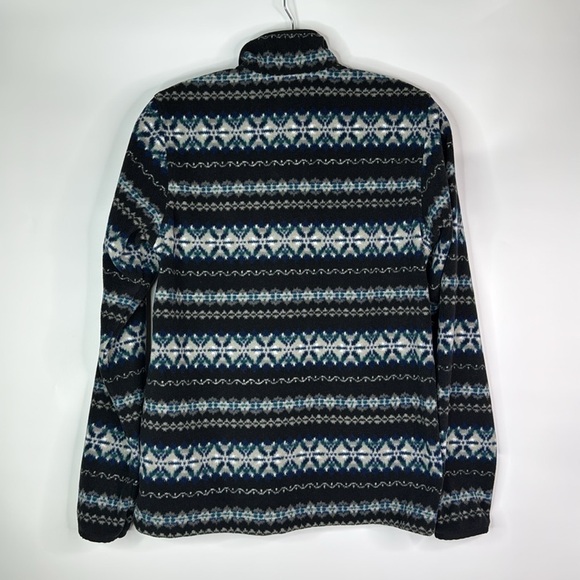 Eddie Bauer Blue Black 1/4 Zip Fleece Pullover Sweatshirt Small - Picture 4 of 9